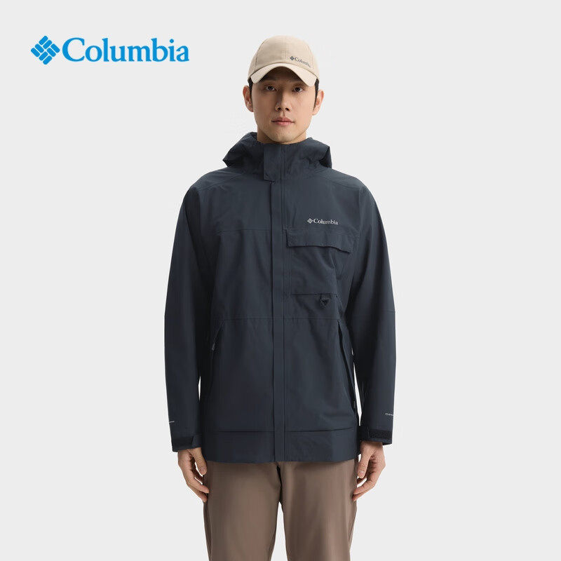 Columbia哥伦比亚户外男款防水冲锋衣徒步连帽运动休闲外套WE4517