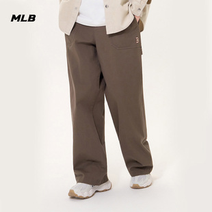 MLB运动裤男女款时尚百搭复古水洗工装梭织裤休闲裤长裤3AWPV0954