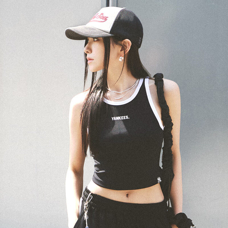 MLB美职棒背心女款复古修身吊带运动休闲T恤3FTOV0153