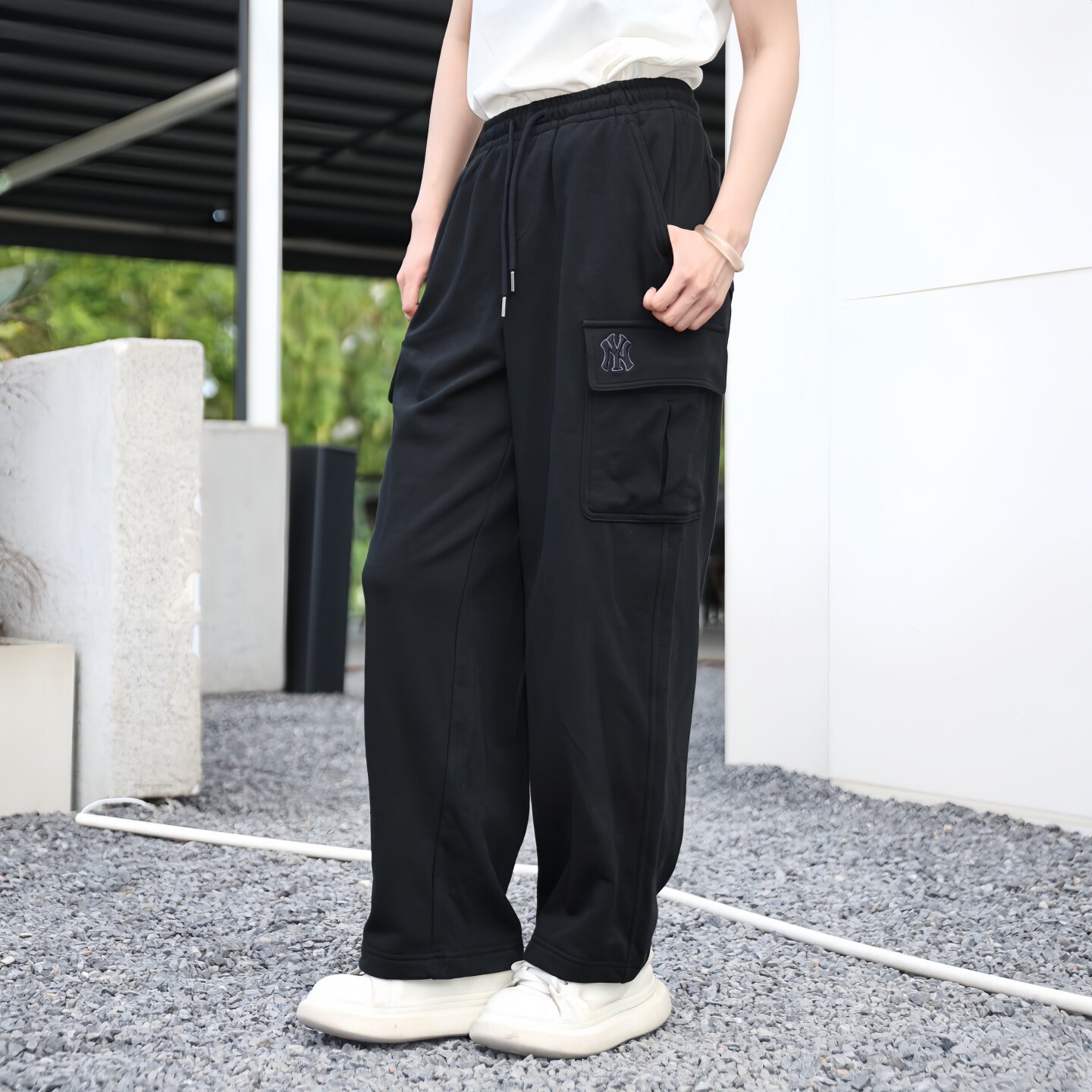 MLB休闲裤男女NY跑步健身工装透气宽松直筒裤卫裤阔腿裤3APTB0354