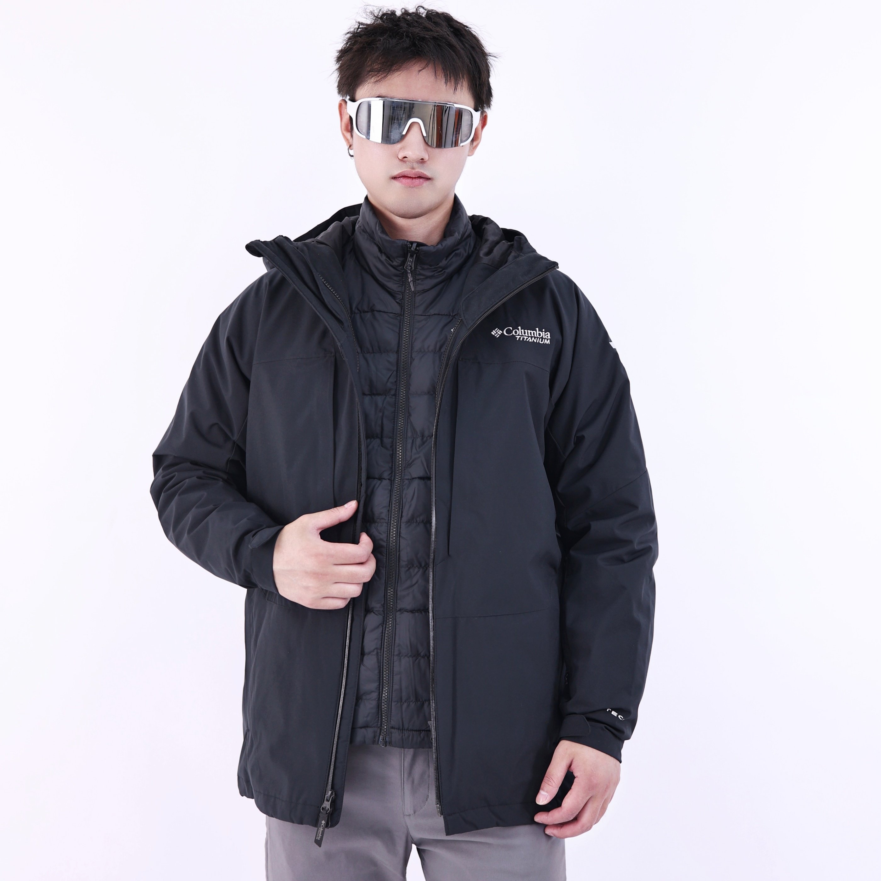 Columbia哥伦比亚户外男子三合一防水冲锋衣羽绒内胆滑雪服WE2454