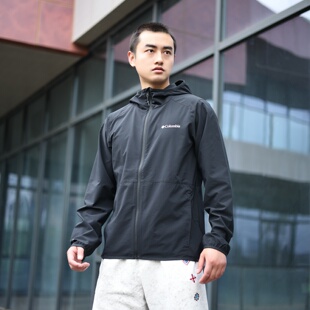 26春夏新品 Columbia哥伦比亚户外男子拒水防风运动连帽外套WE3614