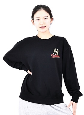 26马年新款MLB卫衣男女NY刺绣小标圆领运动休闲套头衫3AMTQ0261