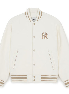 26新款MLB情侣棒球服外套NY暗纹老花满标运动休闲夹克3AJPM0261