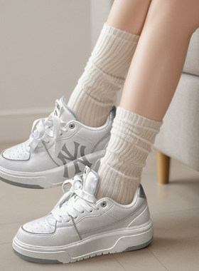 MLB 情侣同款运动鞋百搭通勤时尚休闲透气鞋厚低帮板鞋 3ASXCLB3N