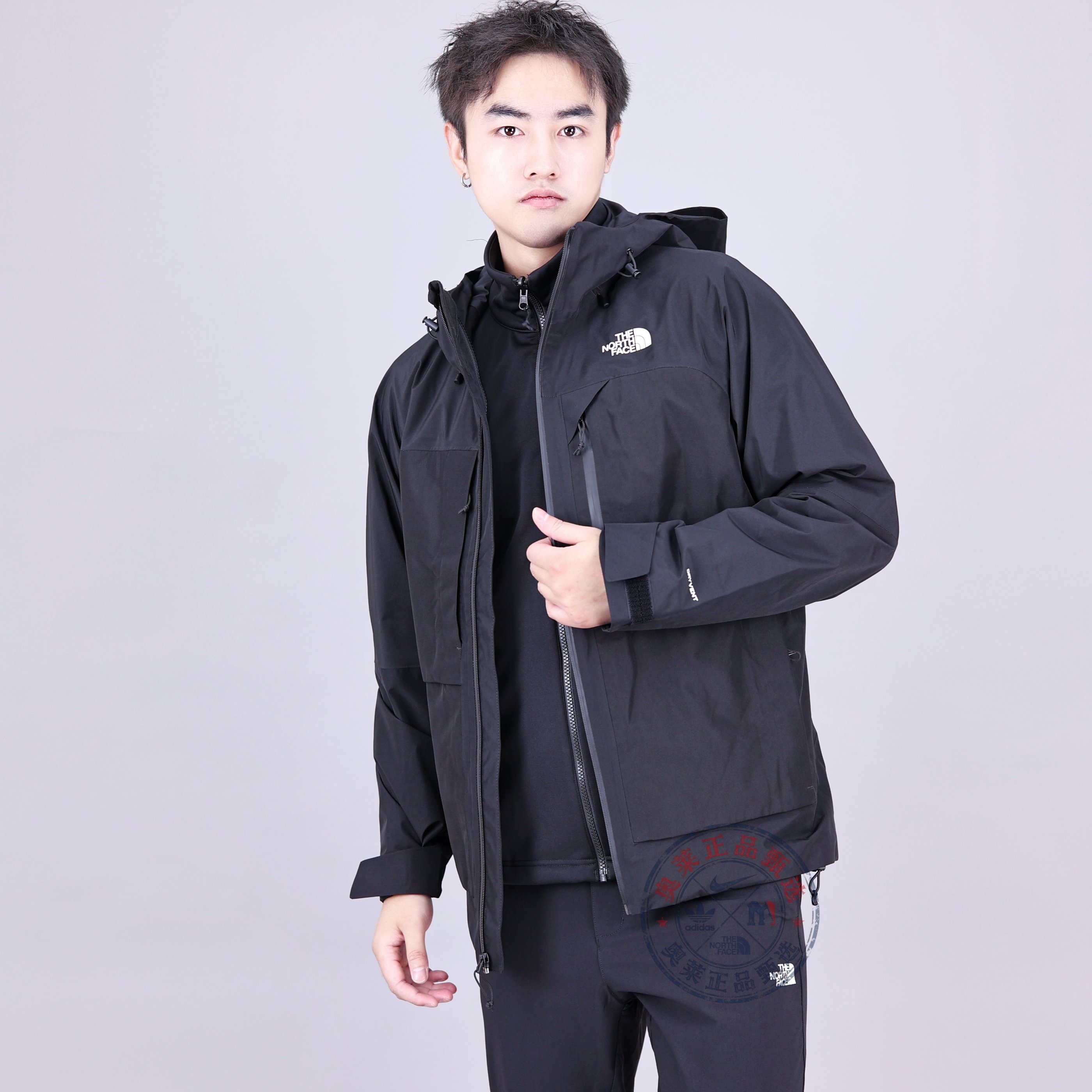 TheNorthFace北面冲锋衣男25秋冬户外防水软壳内胆三合一外套89ZS