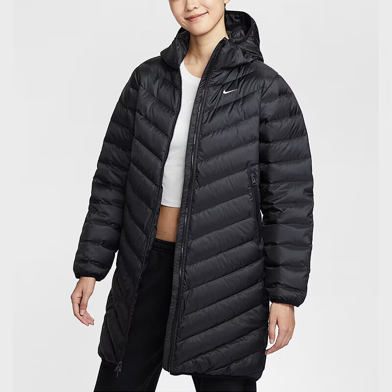 耐克女中长款羽绒服保暖舒适外套