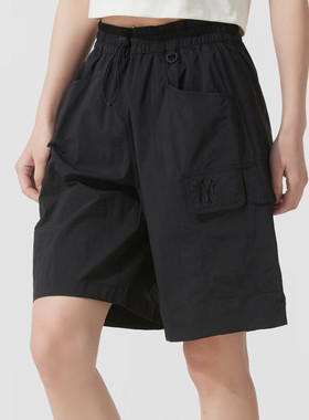 MLB短裤男女同款复古透气舒适百搭梭织工装休闲裤运动裤3ASMB1153