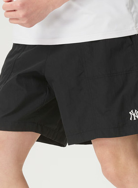 MLB短裤男女同款26春夏新款运动户外NY小标休闲裤五分裤3ASMB1663