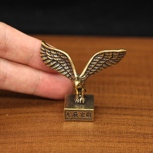 实心纯铜迷你大展宏图雄鹰展翅桌面摆件办公电脑桌工艺品黄铜老鹰