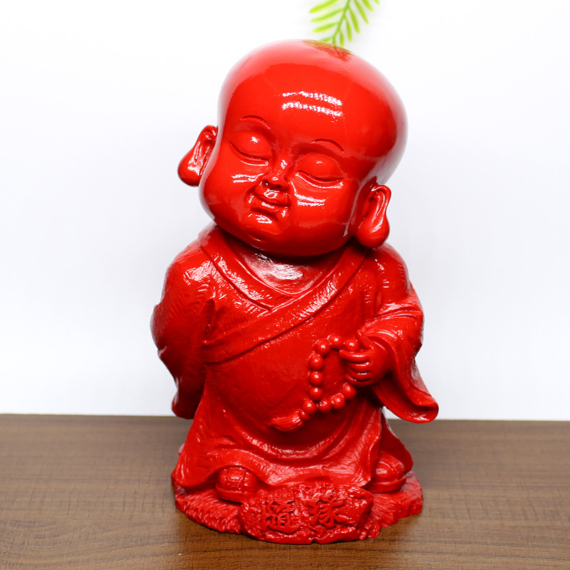 朱砂随缘小和尚家居客厅摆件