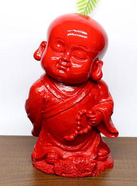 朱砂随缘小和尚家居客厅摆件