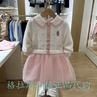 TeenieWeenie童装专柜正品25冬款女童甜美拼接连衣裙TKOK254V51B