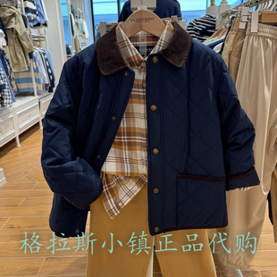 Elandkids衣恋童装专柜正品25冬男童翻领夹克棉服外套EKJPF8T12K