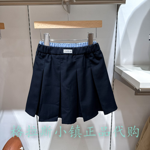 Polowalk童装秋款女童百褶半身裙