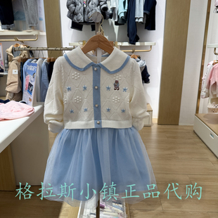 TeenieWeenie童装专柜正品25冬款女童甜美拼接连衣裙TKOK254V51B