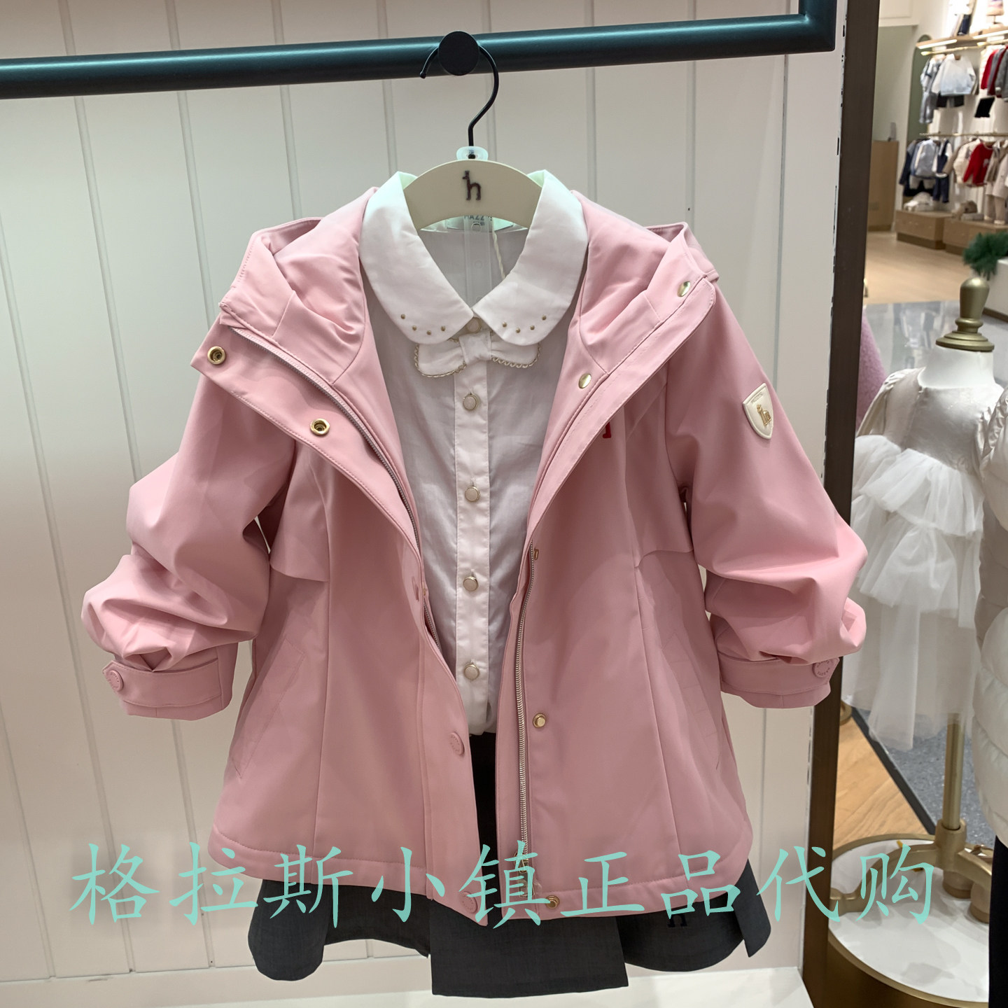 hazzys哈吉斯冬新款女童加绒外套