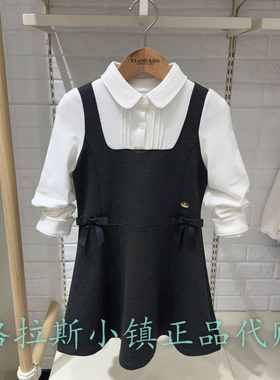 特惠Elandkids童装专柜正品24年冬款女童假两件连衣裙EKOME4921O
