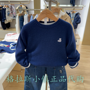 纯山羊绒TeenieWeenie童装正品25冬款男女童柔软毛衣TKKW254T92B