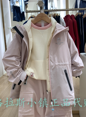 90鸭绒TeenieWeenie童装正品25年冬款女童羽绒服套装TKJD25G971B