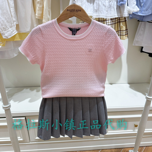 女童短袖 Elandkids衣恋童装 专柜正品 26夏款 T恤EKKAG2522A 针织衫