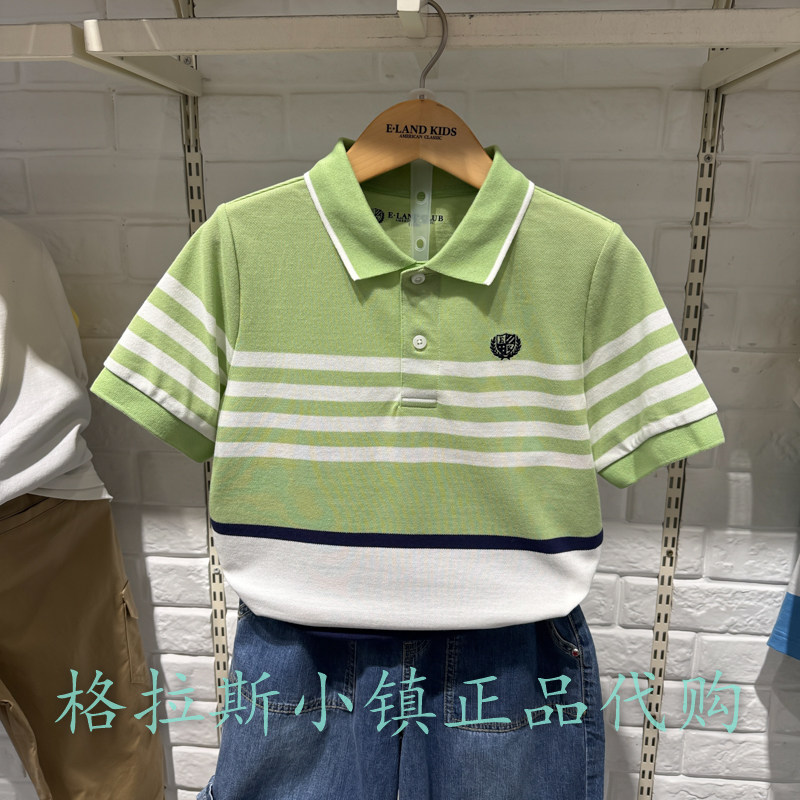 衣恋童装正品夏男童翻领短袖T恤