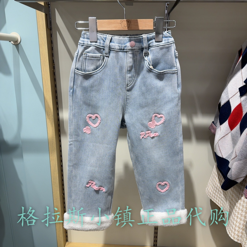 PawinPaw童装正品冬女童牛仔裤