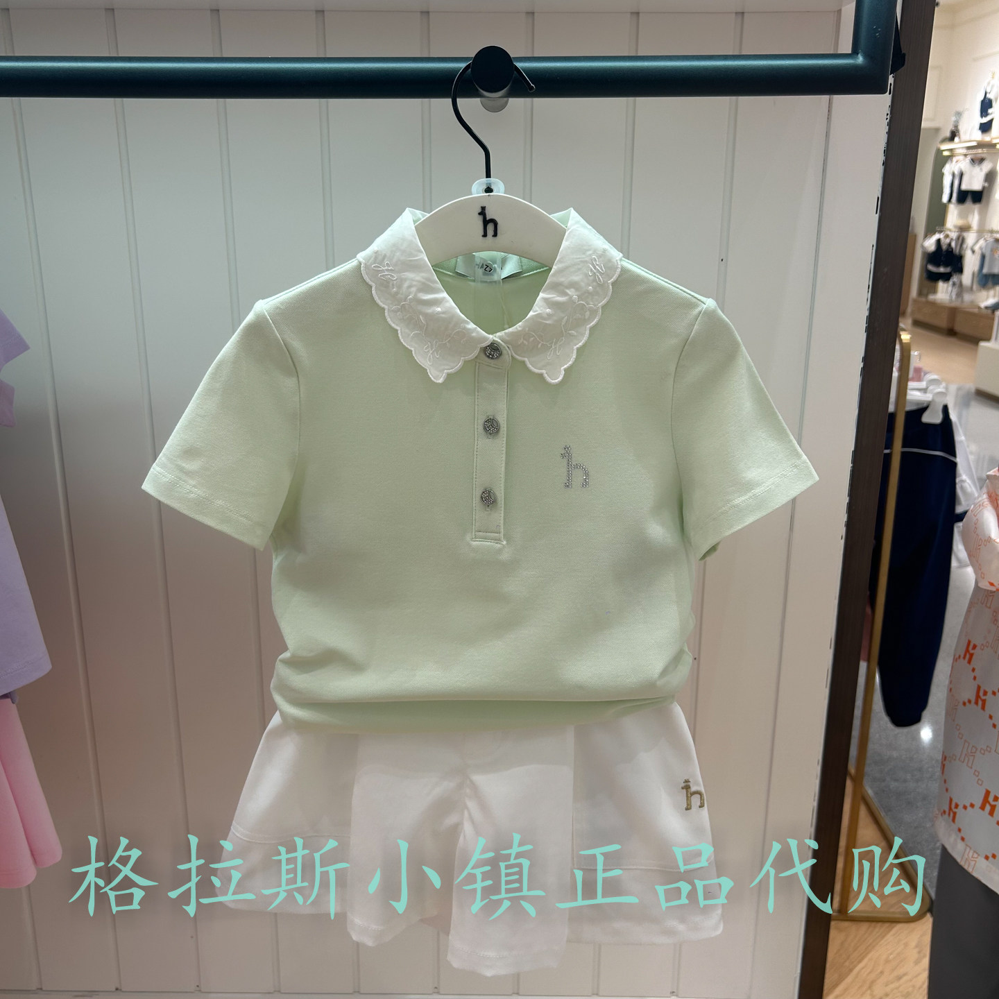 特价hazzys哈吉斯童装国内代购夏款女童翻领休闲T恤HZTXGD04CP126