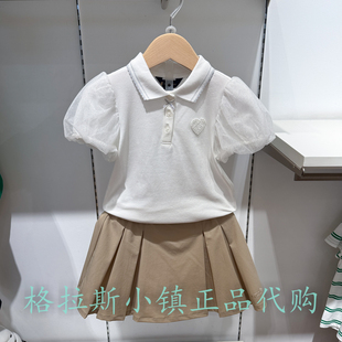 Polo walk KIDS童装专柜正品26夏款女童翻领短袖T恤BVTW625F0353