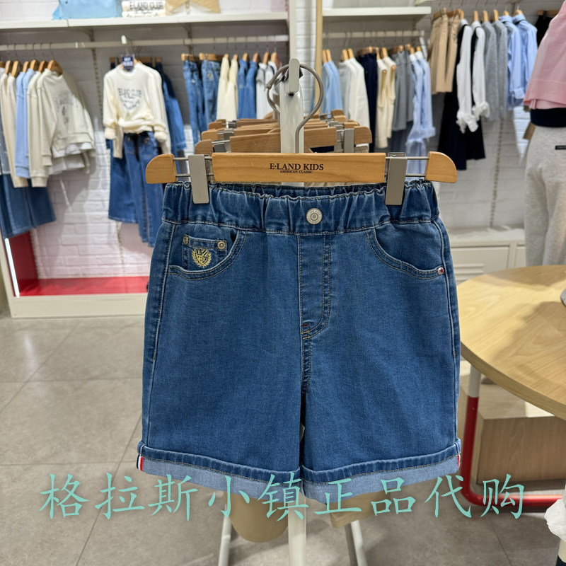 衣恋童装正品夏女童水洗牛仔短裤