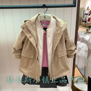 hazzys哈吉斯童装国内代购2025冬款女童棉服两件套HZTQGD01CC105