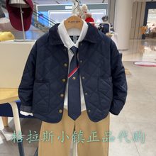 Elandkids衣恋童装专柜正品25春款男童学院风棉服外套EKJPF1121B