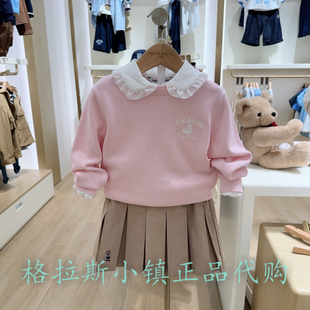 TeenieWeenie童装专柜正品25年冬款女童圆领羊毛毛衣TKKW254991K
