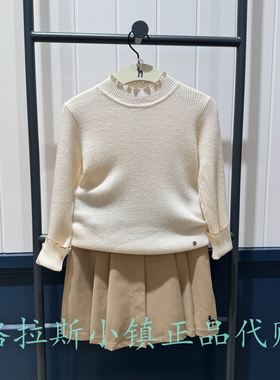 特惠100%绵羊毛hazzys哈吉斯童装国内代购冬款女童毛衣HZRQGD05CD