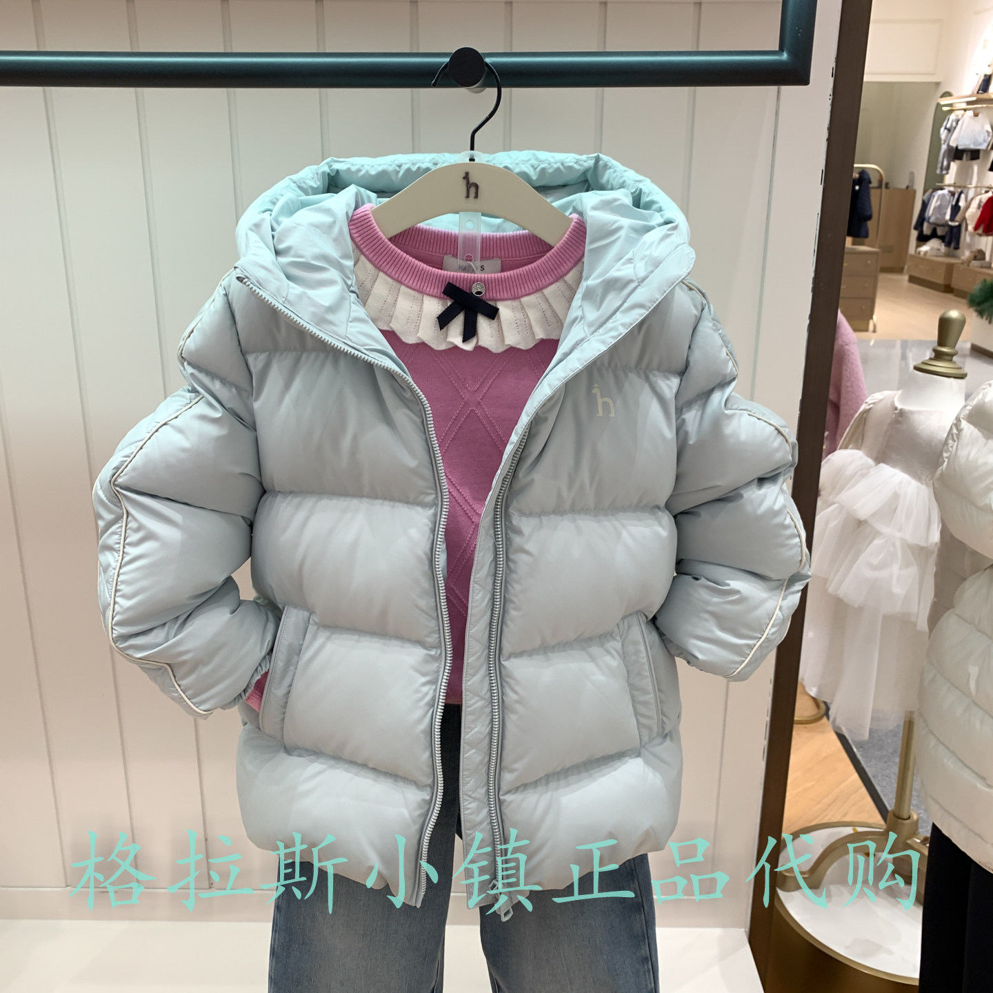 hazzys哈吉斯女童休闲羽绒服