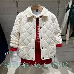 特惠Elandkids童装专柜正品24冬女童翻领棉服夹克外套EKJPE4911O