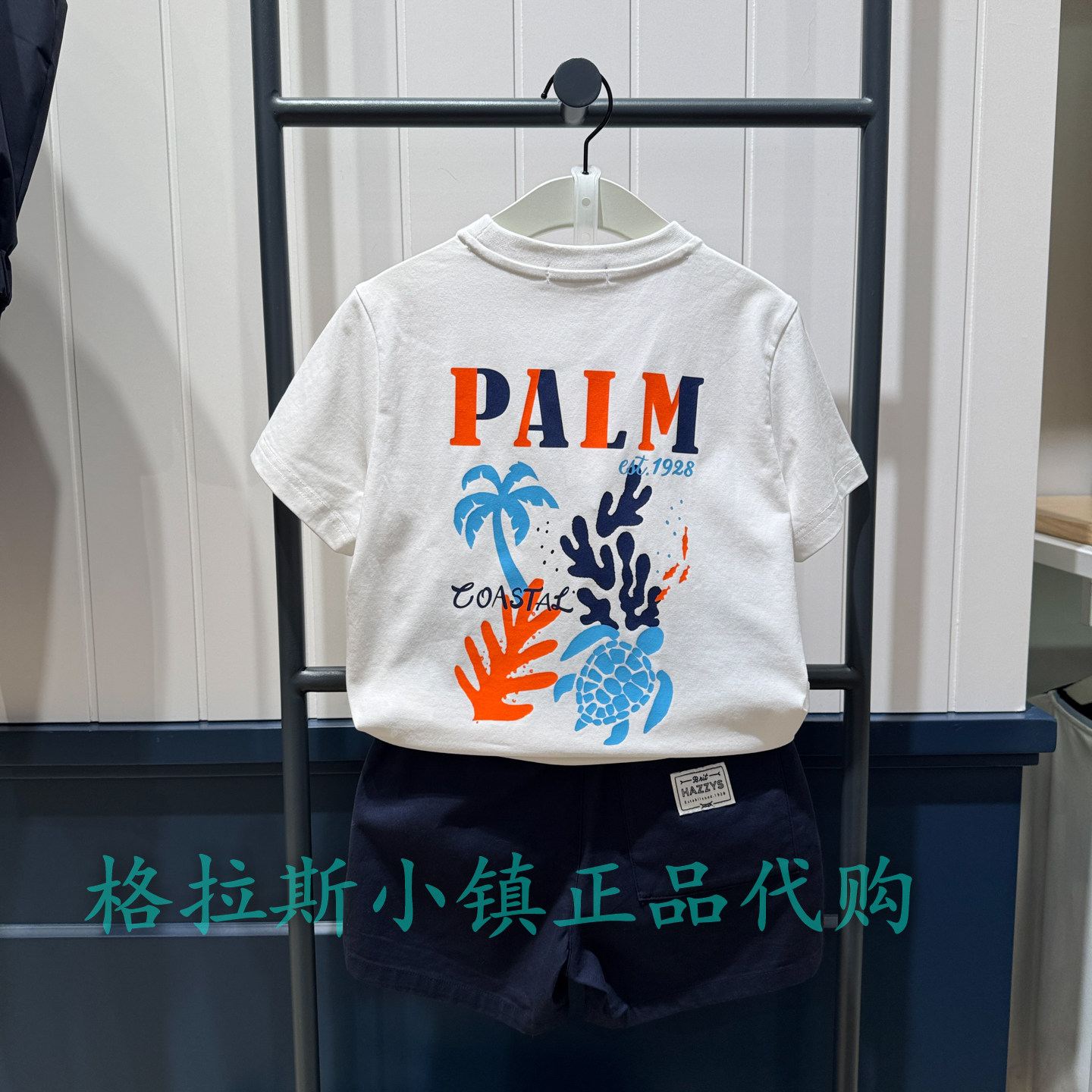 hazzys哈吉斯童装夏男童印花T恤