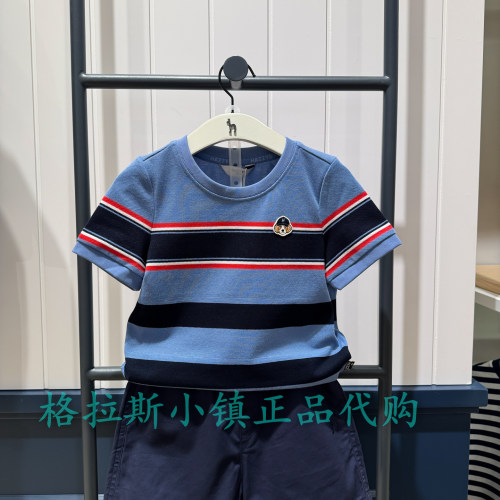 hazzys哈吉斯童装夏男童圆领T恤