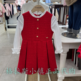 新年小香风Elandkids衣恋童装专柜正品26春款女童连衣裙OWG1121A