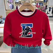 Elandkids衣恋童装 专柜正品 25冬男童休闲加绒圆领卫衣EKMWF4V01B