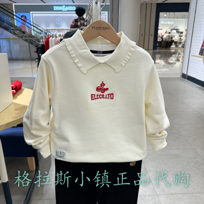 衣恋童装正品春女童新年翻领卫衣
