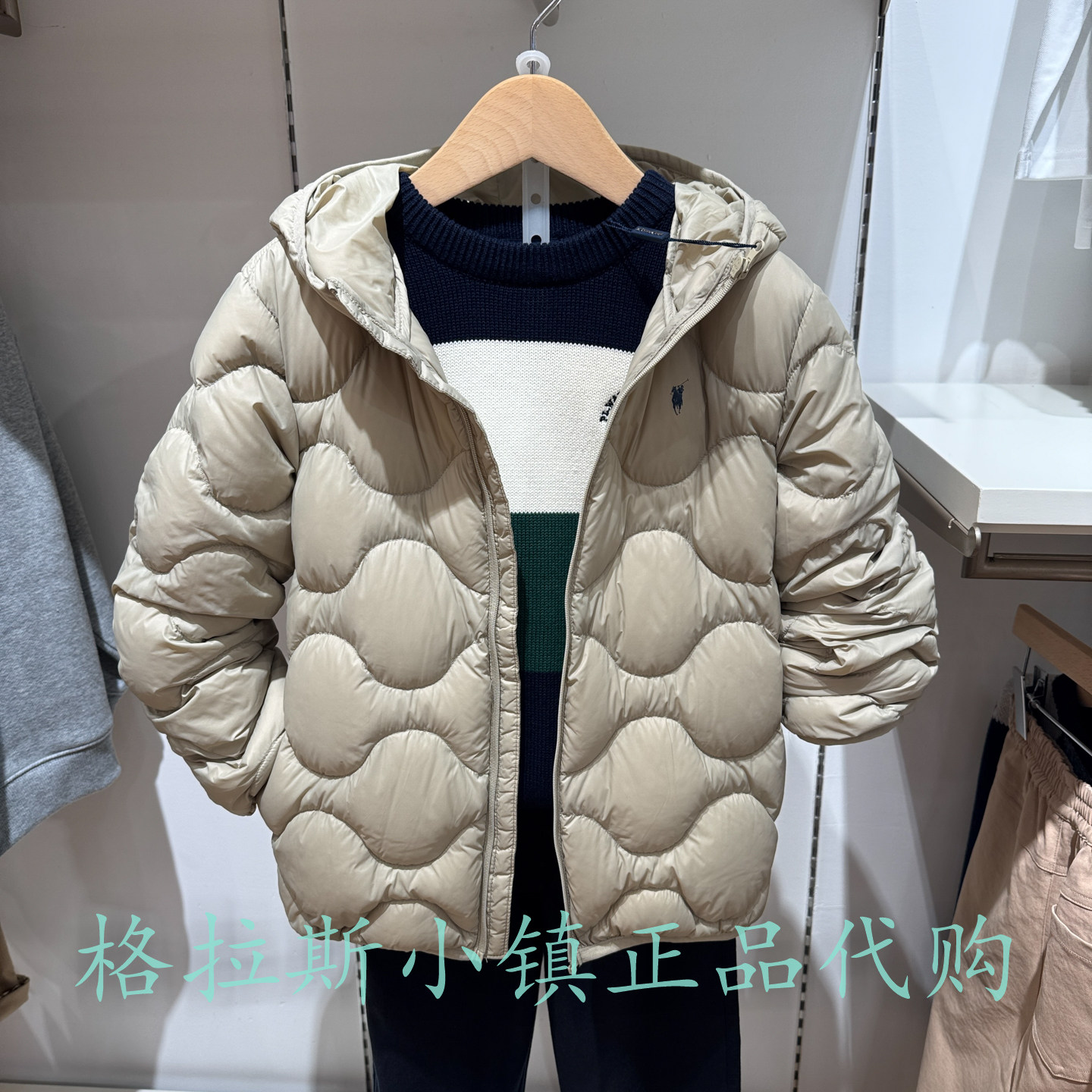 90鸭绒Polo walk童装正品25冬新款男女童轻薄羽绒服BXNW531K0095