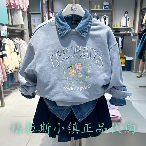 特价LeeKids童装秋女童圆领卫衣