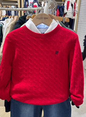 100%山羊绒Elandkids衣恋童装专柜正品25冬款男女童毛衣KWF4C22B