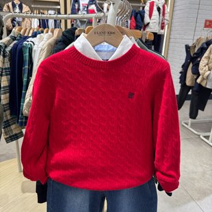 男女童毛衣KWF4C22B 25冬款 100%山羊绒Elandkids衣恋童装 专柜正品