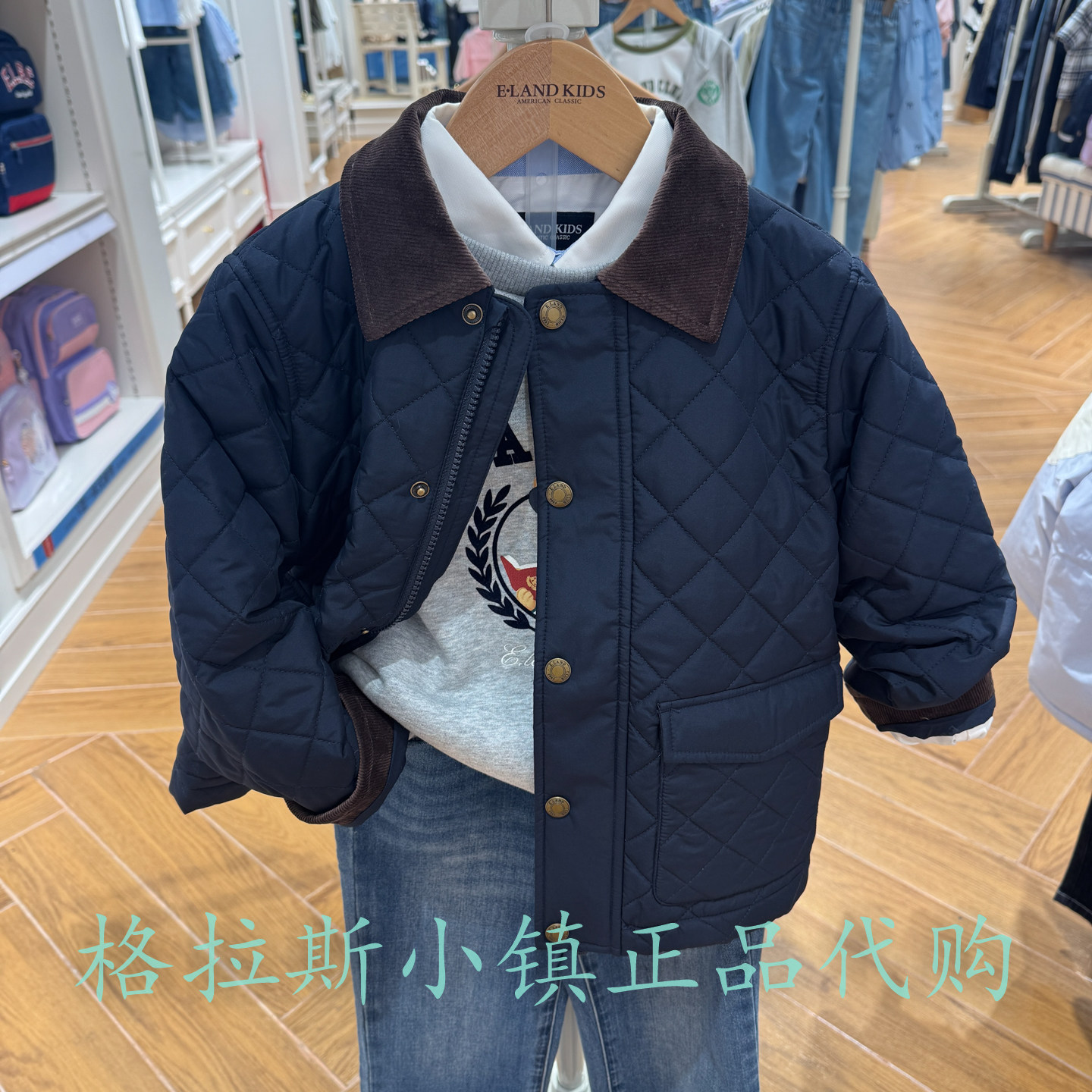 衣恋童装专柜冬男童三防棉服外套