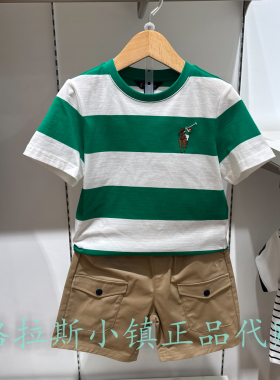 Polo walk KIDS童装专柜正品26夏款男童条纹休闲T恤APIW522F0744
