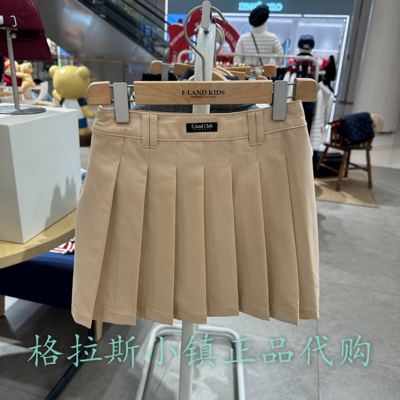 衣恋童装正品春女童学院百褶半裙