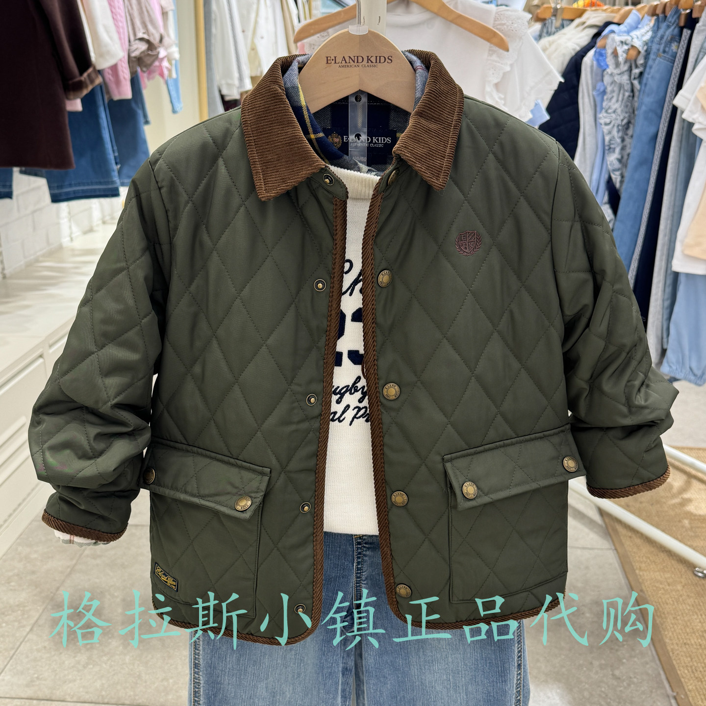 衣恋童装正品冬男童三防棉服外套
