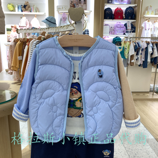 TeenieWeenie婴童专柜正品25年秋冬男宝刺绣羽绒马甲T0VW254905K